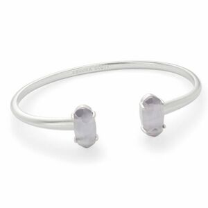 Kendra Scott Eddie Cuff Rhodium Bracelet In Gray